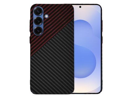 65895 techsuit carbonite fibershell kryt na samsung galaxy s25 cerveny vortex