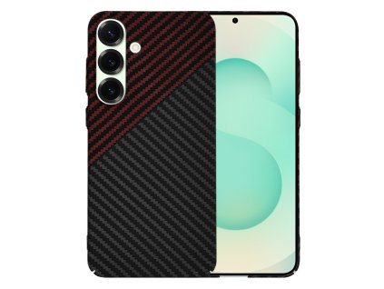 65904 techsuit carbonite fibershell kryt na samsung galaxy s25 plus cerveny vortex
