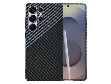 65913 techsuit carbonite fibershell kryt na samsung galaxy s25 ultra stealth sivy
