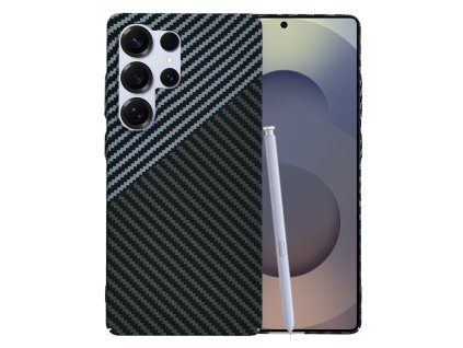 65913 5 techsuit carbonite fibershell kryt na samsung galaxy s25 ultra stealth sivy