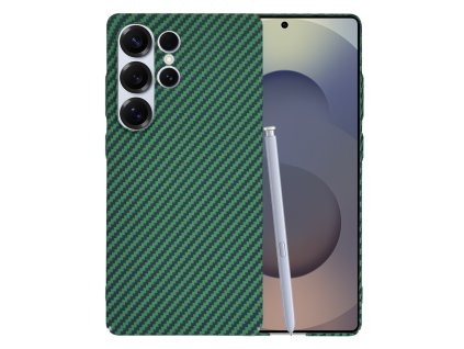 65907 techsuit carbonite fibershell kryt na samsung galaxy s25 ultra zeleny