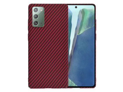 72849 techsuit carbonite fibershell ochranny obal pre samsung galaxy note 20 4g note 20 5g cerveny