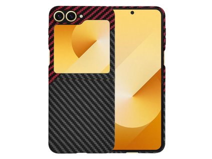 73068 techsuit carbonite fibershell ochranny obal pre samsung galaxy z flip6 cerveny vortex