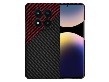 75213 techsuit carbonite fibershell puzdro pre xiaomi redmi note 14 pro 5g red vortex
