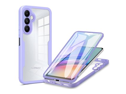 69471 techsuit colorverse 360 ochrana obrazovky puzdro na samsung galaxy a15 4g a15 5g fialovy