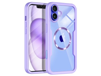 61365 techsuit colorverse 360 magsafe series 360 kryt ochranne sklo na iphone 16 fialovy
