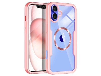 61359 techsuit colorverse 360 magsafe series 360 kryt ochranne sklo na iphone 16 ruzovy