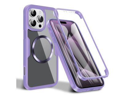 61377 techsuit colorverse 360 magsafe series 360 kryt ochranne sklo na iphone 16 pro fialovy