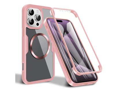 61371 techsuit colorverse 360 magsafe series 360 kryt ochranne sklo na iphone 16 pro ruzovy