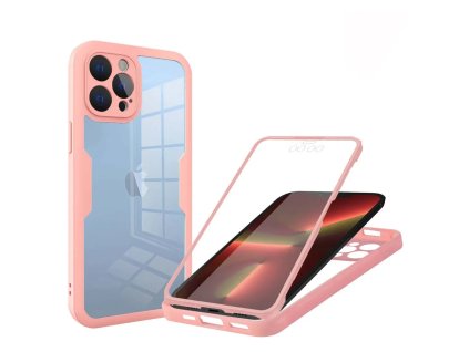 62829 techsuit colorverse 360 series 360 kryt ochranne sklo na iphone 13 pro ruzovy