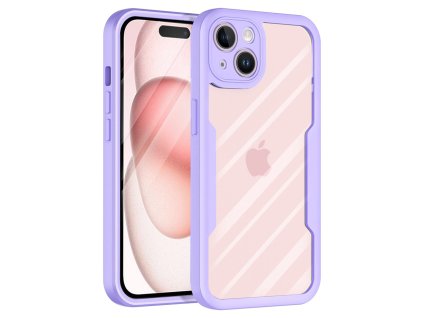 62889 techsuit colorverse 360 series 360 kryt ochranne sklo na iphone 15 plus fialovy