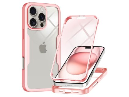 60417 techsuit colorverse 360 series 360 kryt ochranne sklo na iphone 16 pro ruzovy