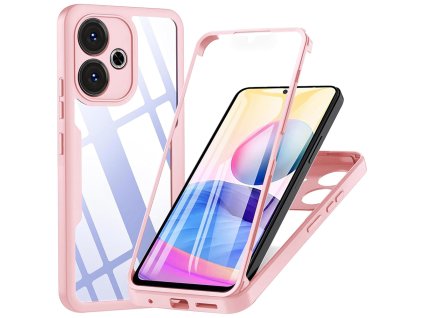 74952 techsuit colorverse 360 series screen protector 360 obal so sklom pre xiaomi redmi 13 poco m6 4g ruzove