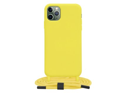 62067 techsuit crossbody lanyard puzdro na iphone 11 pro max zlty