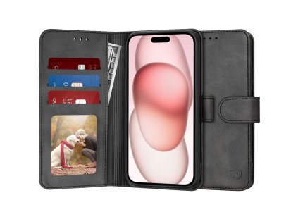 63660 techsuit diary book puzdro na iphone 15 cierny