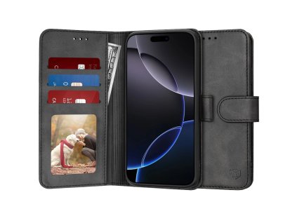 64059 techsuit diary book puzdro na iphone 16 pro max cierny