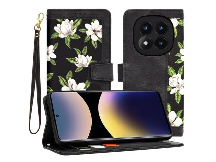 75525 techsuit flipcraft puzdro pre xiaomi redmi note 14 pro 4g poco f7 kvety usvitu