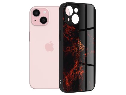62088 techsuit glaze series kryt na iphone 15 cervena hmlovina