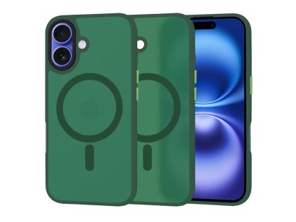 60330 techsuit halofrost magsafe series kryt na iphone 16 polnocna zelena