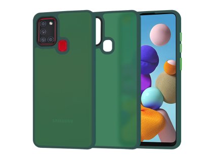 69174 techsuit halofrost series puzdro na samsung galaxy a21s tmavozeleny