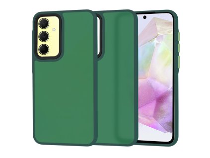 69228 techsuit halofrost series puzdro na samsung galaxy a35 5g tmavozeleny