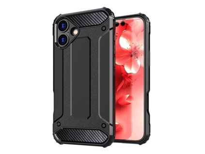 63438 techsuit hybrid armor kryt na iphone 16 plus cierny