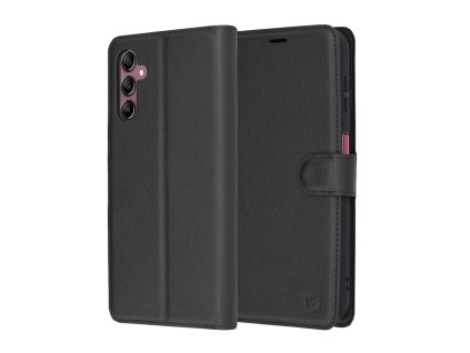 71856 6 techsuit leather folio puzdro na samsung galaxy a14 4g a14 5g cierny