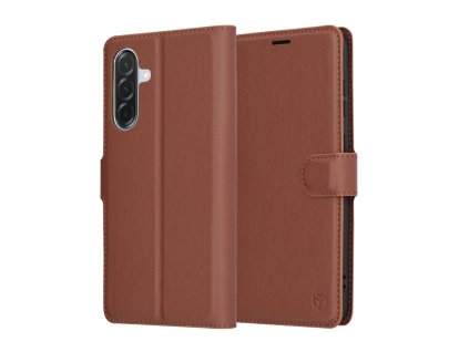 72069 6 techsuit leather folio puzdro na samsung galaxy a56 5g hnedy