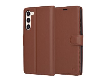 68313 6 techsuit leather folio puzdro na samsung galaxy s23 hnedy