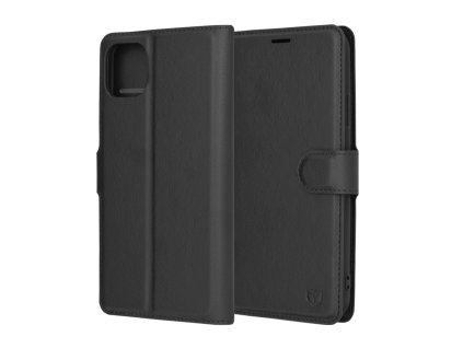 63783 techsuit leather folio puzdro na iphone 11 pro max cierny