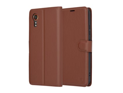 75561 6 techsuit leather folio puzdro pre samsung galaxy xcover7 hnede