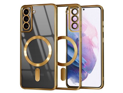 66645 6 techsuit luxury crystal magsafe puzdro na samsung galaxy s21 plus 5g zlaty