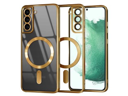 66723 6 techsuit luxury crystal magsafe puzdro na samsung galaxy s22 plus 5g zlaty