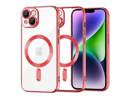 59544 techsuit luxury crystal magsafe kryt na iphone 14 plus cerveny