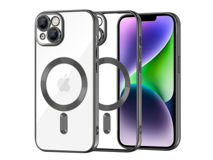 59538 techsuit luxury crystal magsafe kryt na iphone 14 plus cierny