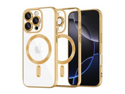 61152 6 techsuit luxury crystal magsafe kryt na iphone 16 pro max zlaty