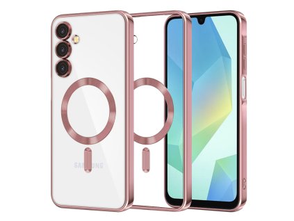 73227 techsuit luxury crystal magsafe puzdro pre samsung galaxy a16 4g a16 5g ruzove