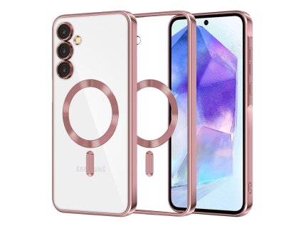 72912 5 techsuit luxury crystal magsafe puzdro pre samsung galaxy a55 5g ruzove