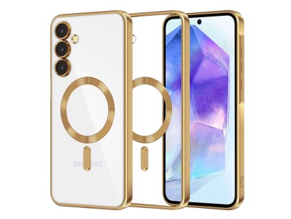 72924 5 techsuit luxury crystal magsafe puzdro pre samsung galaxy a55 5g zlate