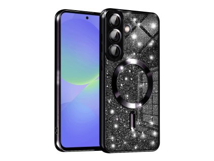 71325 techsuit luxury glitter magsafe puzdro na samsung galaxy a36 5g a56 5g cierny