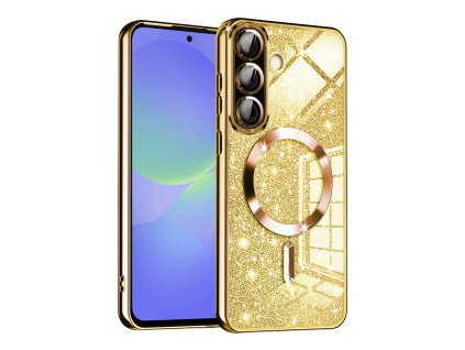 71340 techsuit luxury glitter magsafe puzdro na samsung galaxy a36 5g a56 5g zlaty