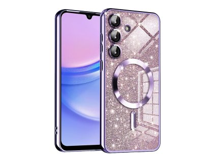 72948 techsuit luxury glitter magsafe puzdro pre samsung galaxy a15 4g a15 5g svetlofialove