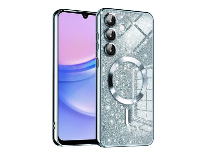 72942 techsuit luxury glitter magsafe puzdro pre samsung galaxy a15 4g a15 5g svetlomodre