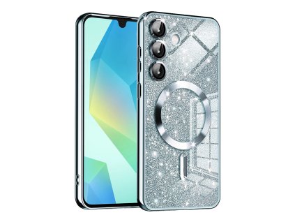 73209 techsuit luxury glitter magsafe puzdro pre samsung galaxy a16 4g a16 5g svetlomodre