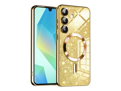 73200 techsuit luxury glitter magsafe puzdro pre samsung galaxy a16 4g a16 5g zlate
