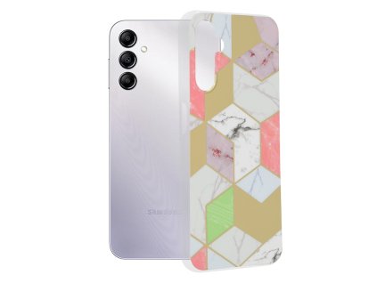 68658 techsuit marble series puzdro na samsung galaxy a14 4g a14 5g fialovy hex