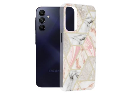 68778 techsuit marble series puzdro na samsung galaxy a15 4g a15 5g pink hex