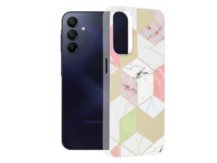 68790 techsuit marble series puzdro na samsung galaxy a15 4g a15 5g purple hex