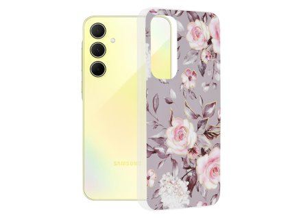 68916 techsuit marble series puzdro na samsung galaxy a35 5g bloom of ruth gray