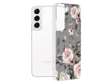 66243 techsuit marble series puzdro na samsung galaxy s22 bloom of ruth gray
